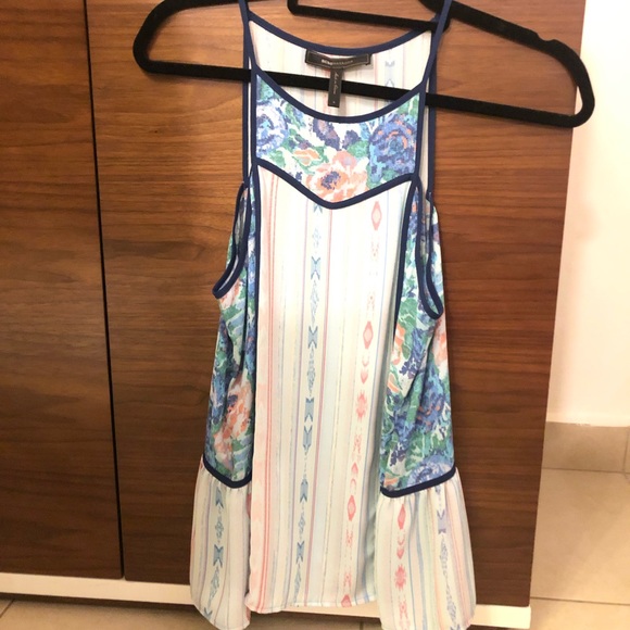 NWOT - BCBG Maxazria Valen Print-Blocked  Top - Picture 2 of 7